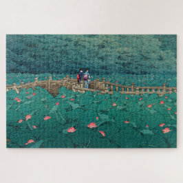 Puzzle ukiyoe - hasui - m05 - Bentenike Pond, Shiba -