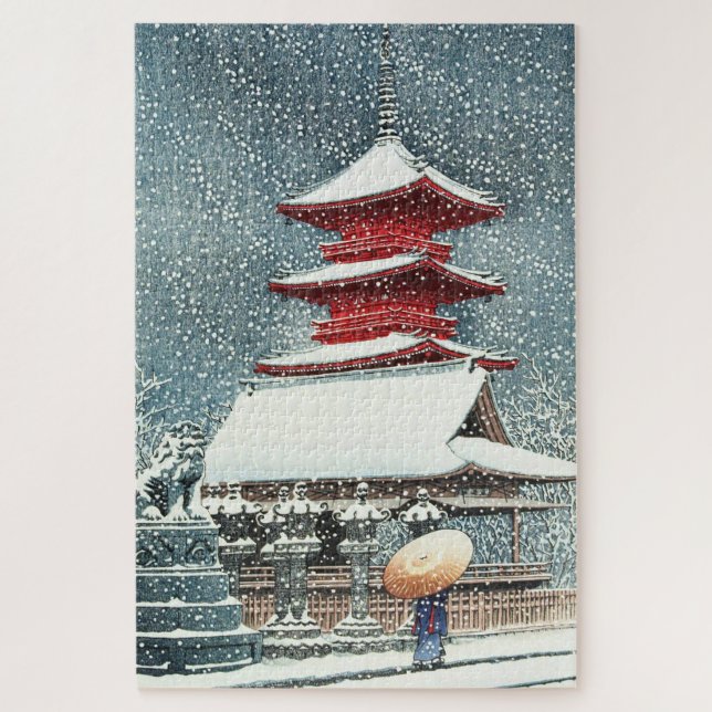 Puzzle ukiyoe - hasui - m10 - Santuario Toshogu, Ueno - (Vertical)
