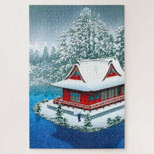 Puzzle ukiyoe - hasui - Nieve número 26 en el parque Inok