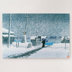 Puzzle ukiyoe - hasui - Nieve número 3 en Tsukishima -