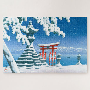 Puzzle ukiyoe - hasui - Nieve número 4 en Itsukushima -