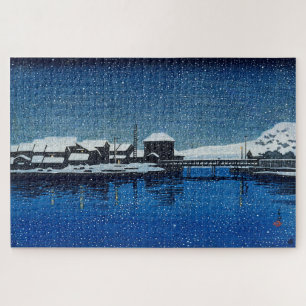 Puzzle ukiyoe [hasui] Puerto C22 de Ebisu, isla de Sado