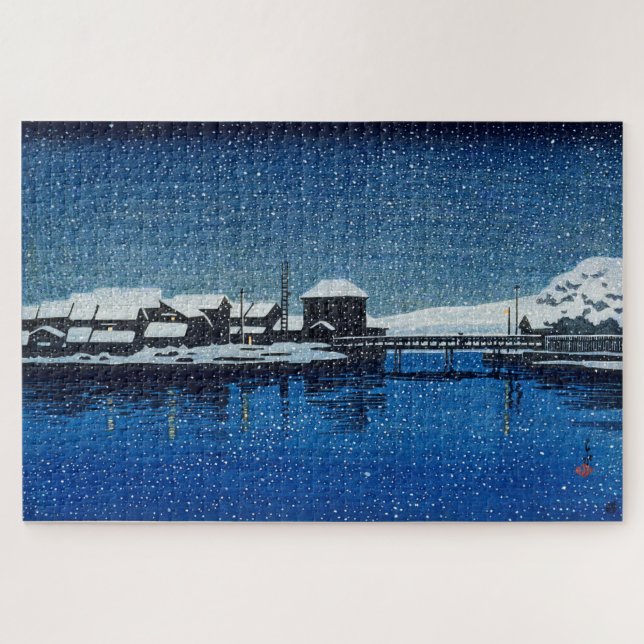 Puzzle ukiyoe [hasui] Puerto C22 de Ebisu, isla de Sado (Horizontal)