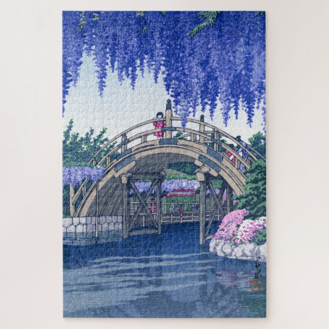 Puzzle ukiyoe - hasui - Wisteria Nº 34 en Kameido -   (Vertical)