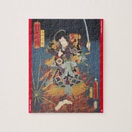 Puzzle ukiyoe - Inuyama Dōsetsu - Mago japonés -