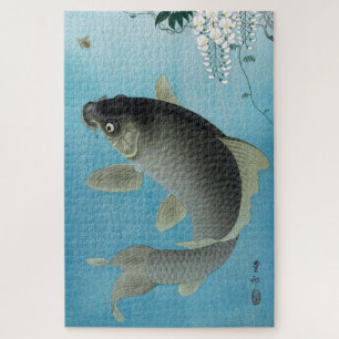 Puzzle Ukiyoe [Koson] Carpa Saltando