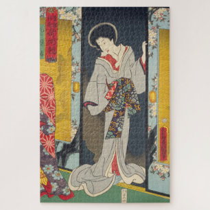 Puzzle ukiyoe - Toyokuni - No. 10 Ama Myōchin -