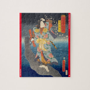 Puzzle ukiyoe - Tsunade de Yūfu - mago japonés -