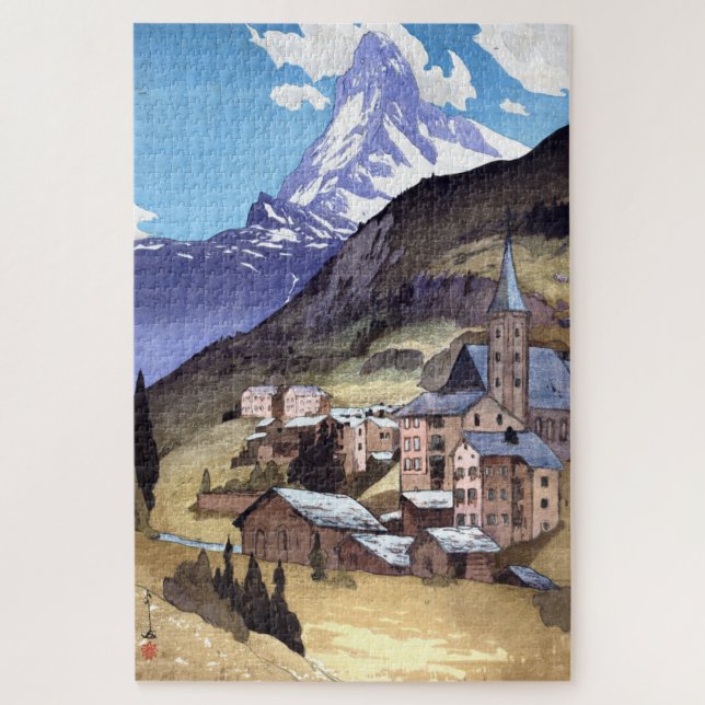 Puzzle ukiyoe - Yoshida - 04 - Matterhorn - (Vertical)