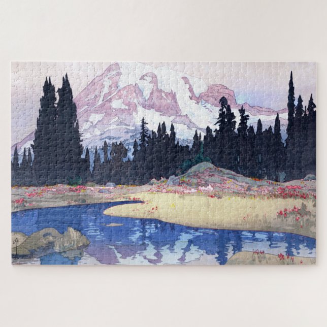Puzzle ukiyoe - Yoshida - 07 - Mount Rainier - (Horizontal)