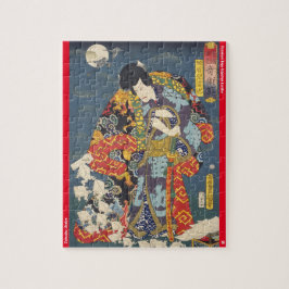 Puzzle ukiyoe - Zokushu Jiraiya - Japanese magician -