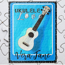 Ukulele ama tonos azules con nombre