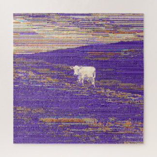 Puzzle Última transmisión o vaca en un campo