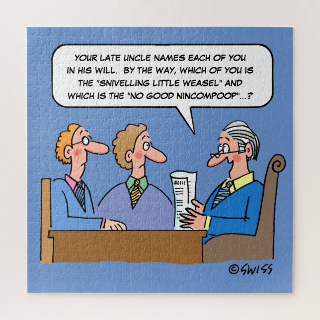 Puzzle Un abogado gracioso que lee la voluntad de sus her (Vertical)