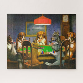Puzzle Un amigo en necesidad Perros jugando póquer 1903