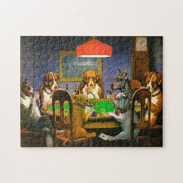 Puzzle Un amigo que necesita perros que juegan al póquer  (Horizontal)