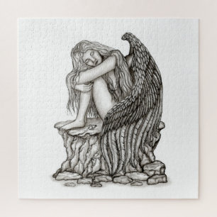 Puzzle Un ángel dormido en la piedra