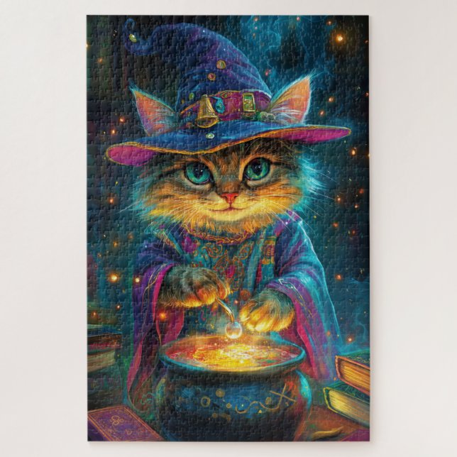 Puzzle Un asistente para gatos esponjoso (Vertical)