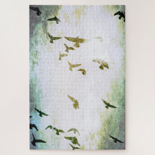 Puzzle Un bandada de pájaros