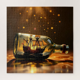Puzzle Un barco antiguo en una botella