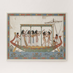 Puzzle Un barco en el Nilo: bailarinas del Antiguo Egipto