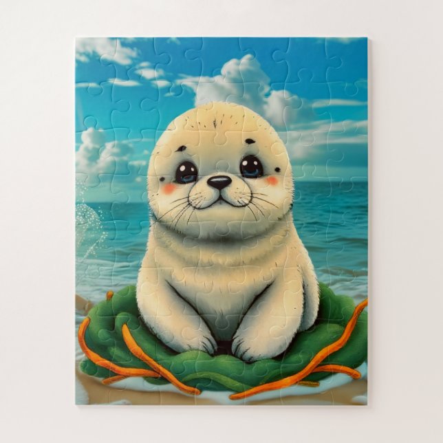 Puzzle Un bebé de foca infantil (Vertical)
