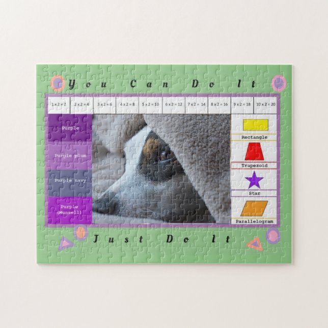 Puzzle Un bello perro gracioso educativo (Horizontal)