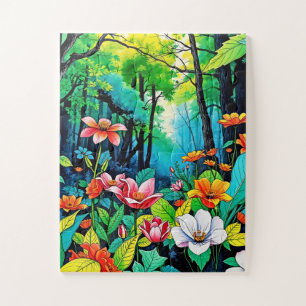 Puzzle Un bosque encantado para niños