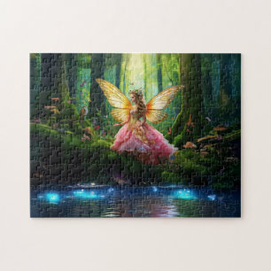 Puzzle Un bosque mágico de hadas en el bosque