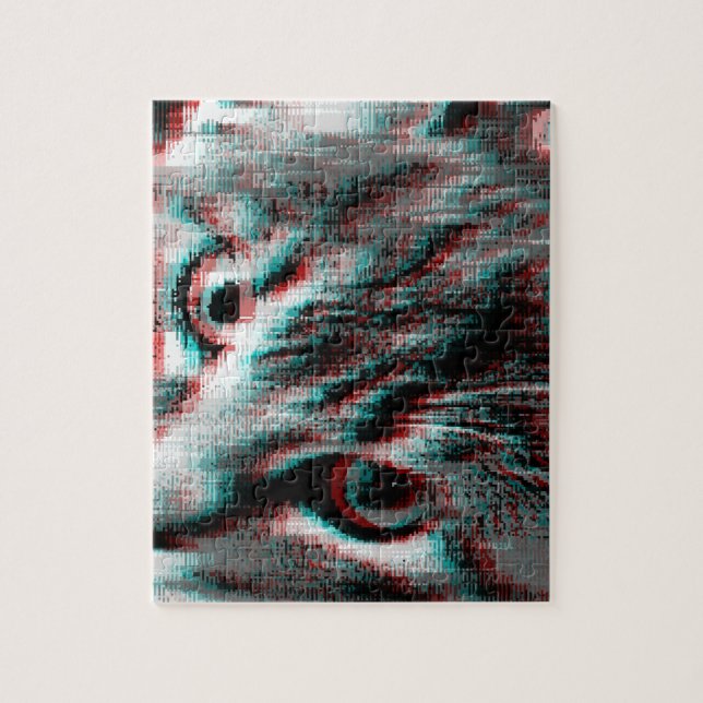 Puzzle Un brillo de gato de 8 bits (Vertical)