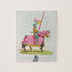Puzzle Un caballero armó para el enlace, 1512, grabado