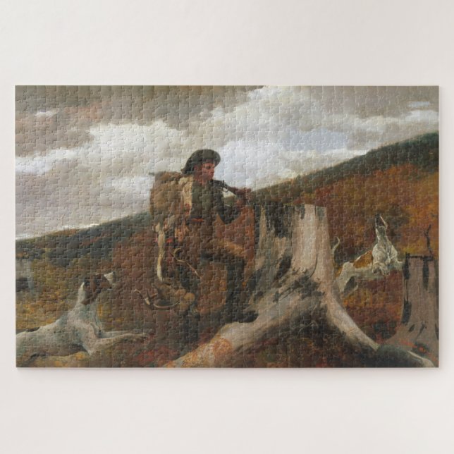 Puzzle Un cazador y perros (Horizontal)