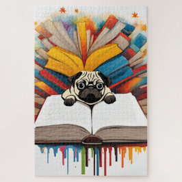 Puzzle Un chiot Carlin studieux