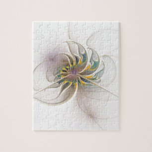 Puzzle Un colorido ornamento fractal. Resumen Arte de flo