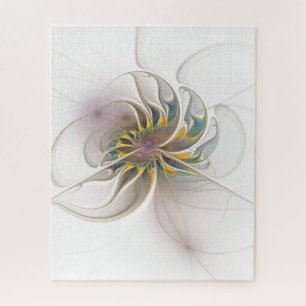Puzzle Un colorido ornamento fractal. Resumen Arte de flo