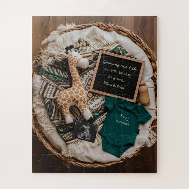 Puzzle Un divertido anuncio de embarazo boho vintage (Vertical)