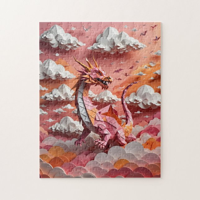 Puzzle Un dragón de origami (Vertical)