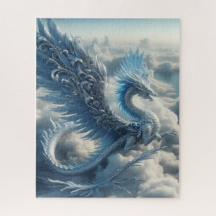 Puzzle Un dragón impresionante rodeado de nubes 