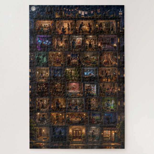 Puzzle Un edificio, 100 vidas – Premium 1000 piezas de ci (Vertical)