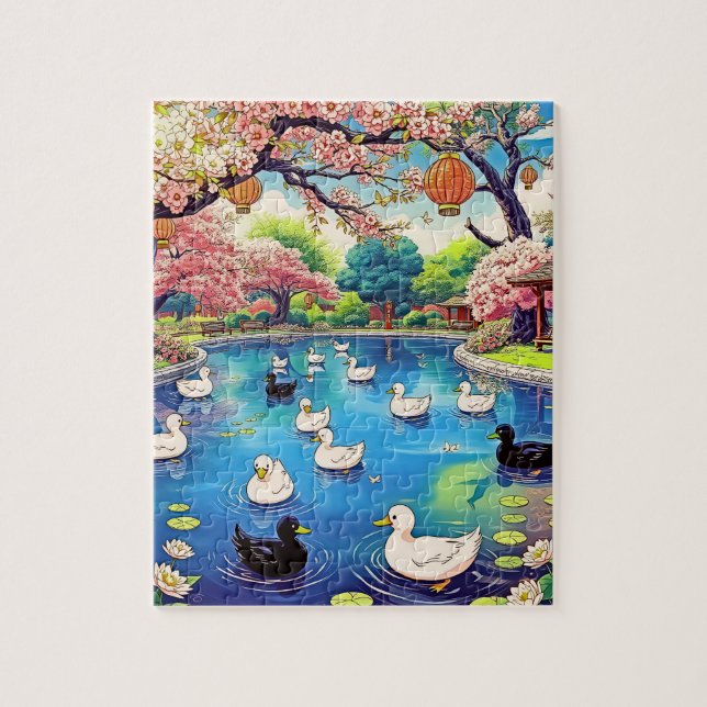 Puzzle Un estanque de sereno (Vertical)