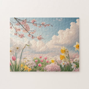 Puzzle Un fondo floral de primavera