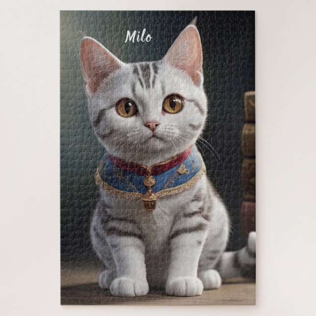 Puzzle Un gatito corto estadounidense de Shorthair con oj (Vertical)