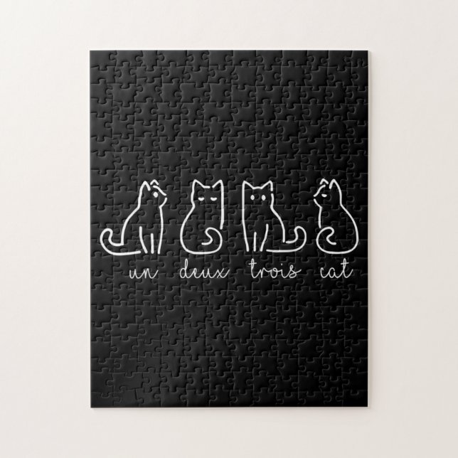 Puzzle Un gato de un deux trois francés Kitty (Vertical)