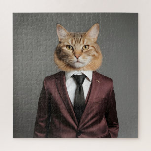Puzzle Un gato gracioso con traje