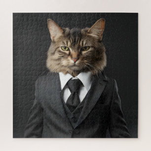 Puzzle Un gato gracioso con traje