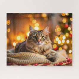 Puzzle Un gato lindo descansando sobre una manta de Navid