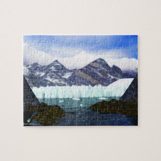 Puzzle Un glaciar resuelve el mar (Horizontal)