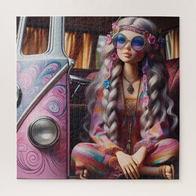 Puzzle Un hermoso Chica hippie (Vertical)