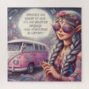Puzzle Un hermoso Chica hippie