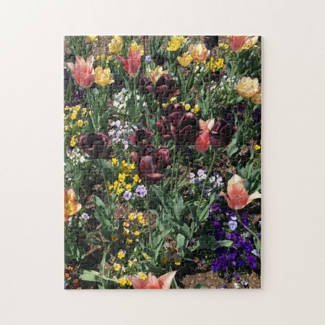 Puzzle Un hermoso jardín de flores (Vertical)